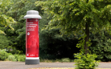 5G-Litfaßsäule am Feuerseeplatz in Stuttgart (Foto: Vodafone)