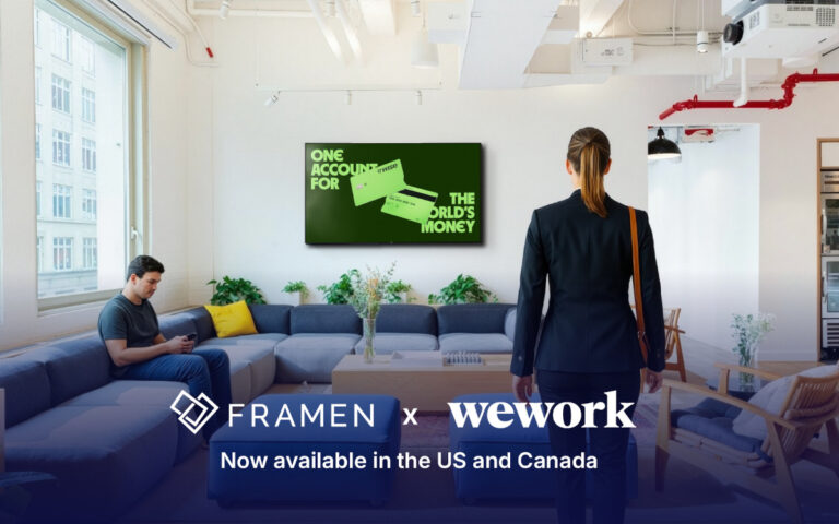 Framen startet Indoor-DooH-Vermarktung in amerikanischen Wework-Offices. (Foto: FRAMEN)