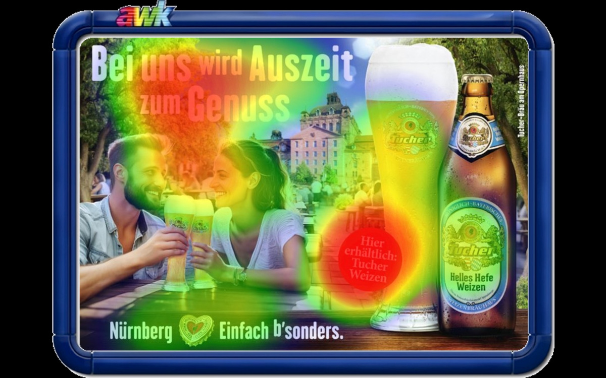 Heatmap für die Blickanalyse (Bild: AWK)