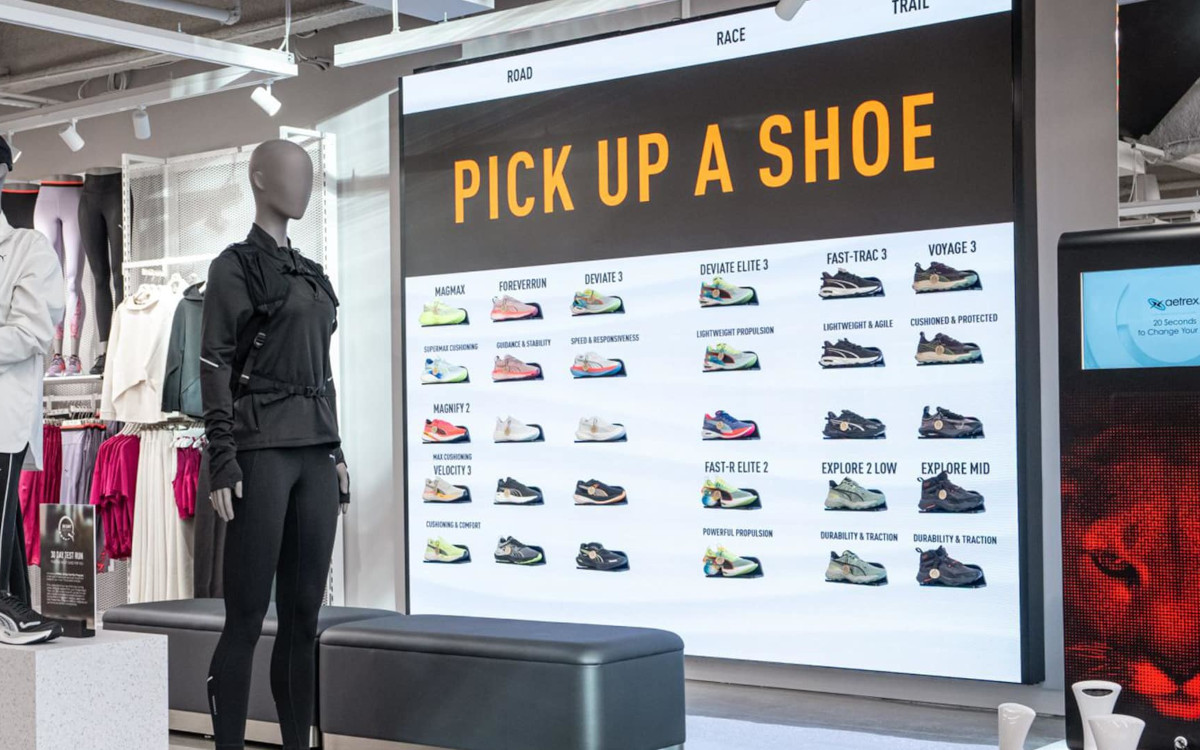 LED-Wall von Outform in Puma-Store (Foto: Outform)
