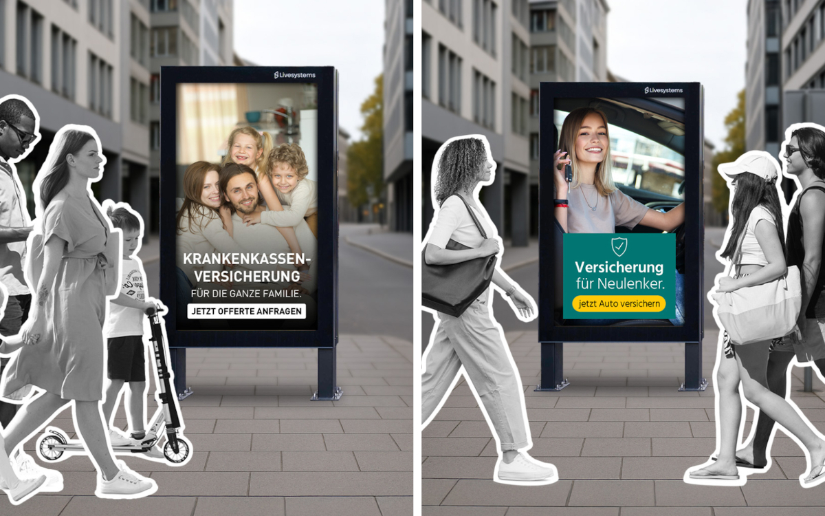 Mit dem neuen Audience-Targeting von Livesystems sollen Werbetreibende die Streuverluste ihrer DooH-Kampagnen minimieren. (Foto: Livesystems)