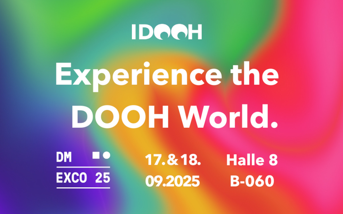 Die "DooH World" findet über beide Tage der Dmexco 2025 statt. (Bild: IDOOH)