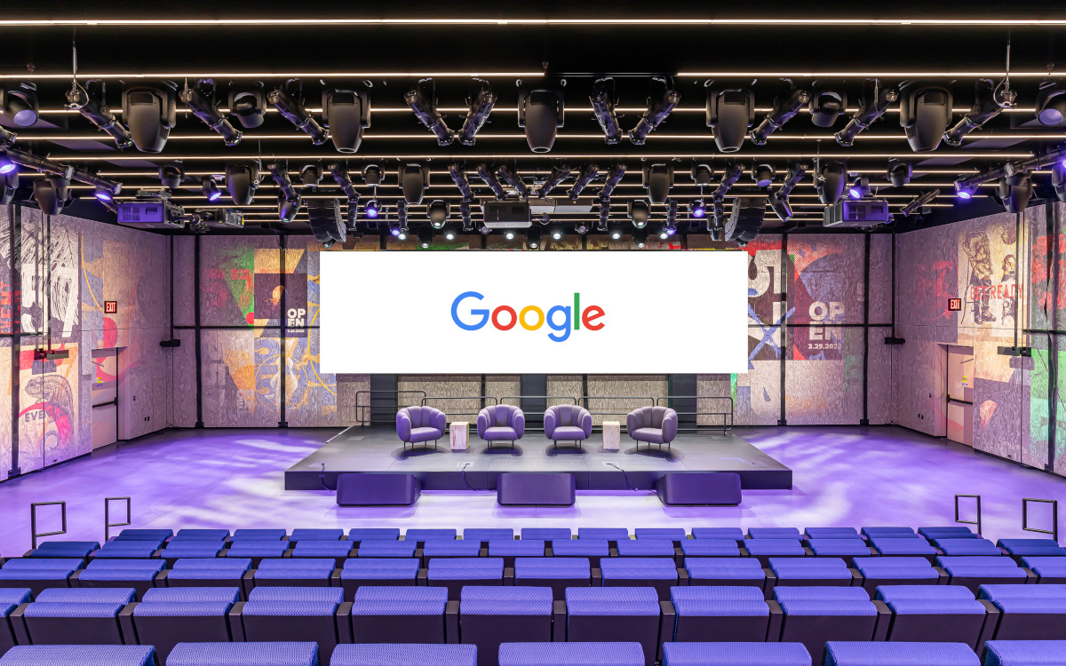 Im Pier 57 bespielt Google sämtliche digitalen Flächen mit Feltboard. (Foto: Google)