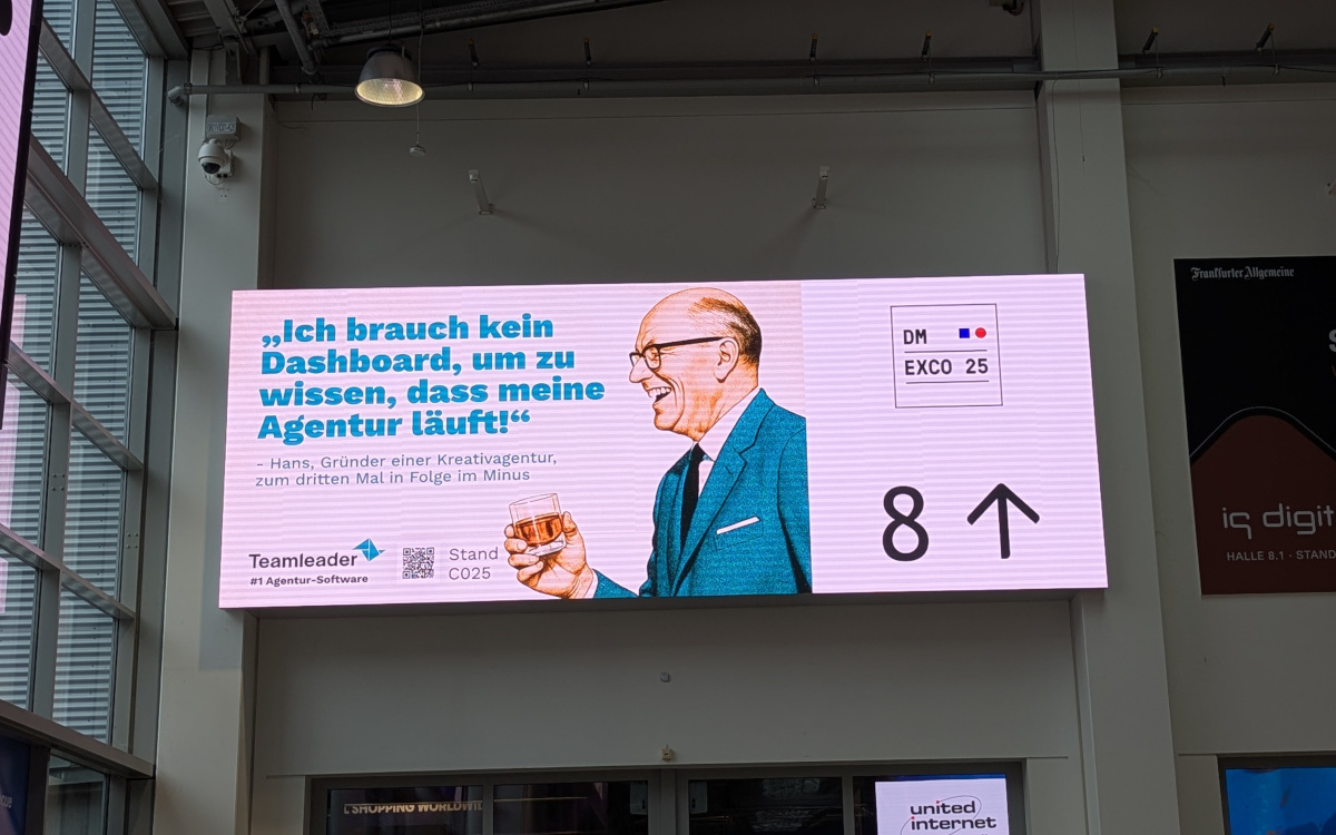 Dmexco-Werbung von Teamleader (Foto: invidis)