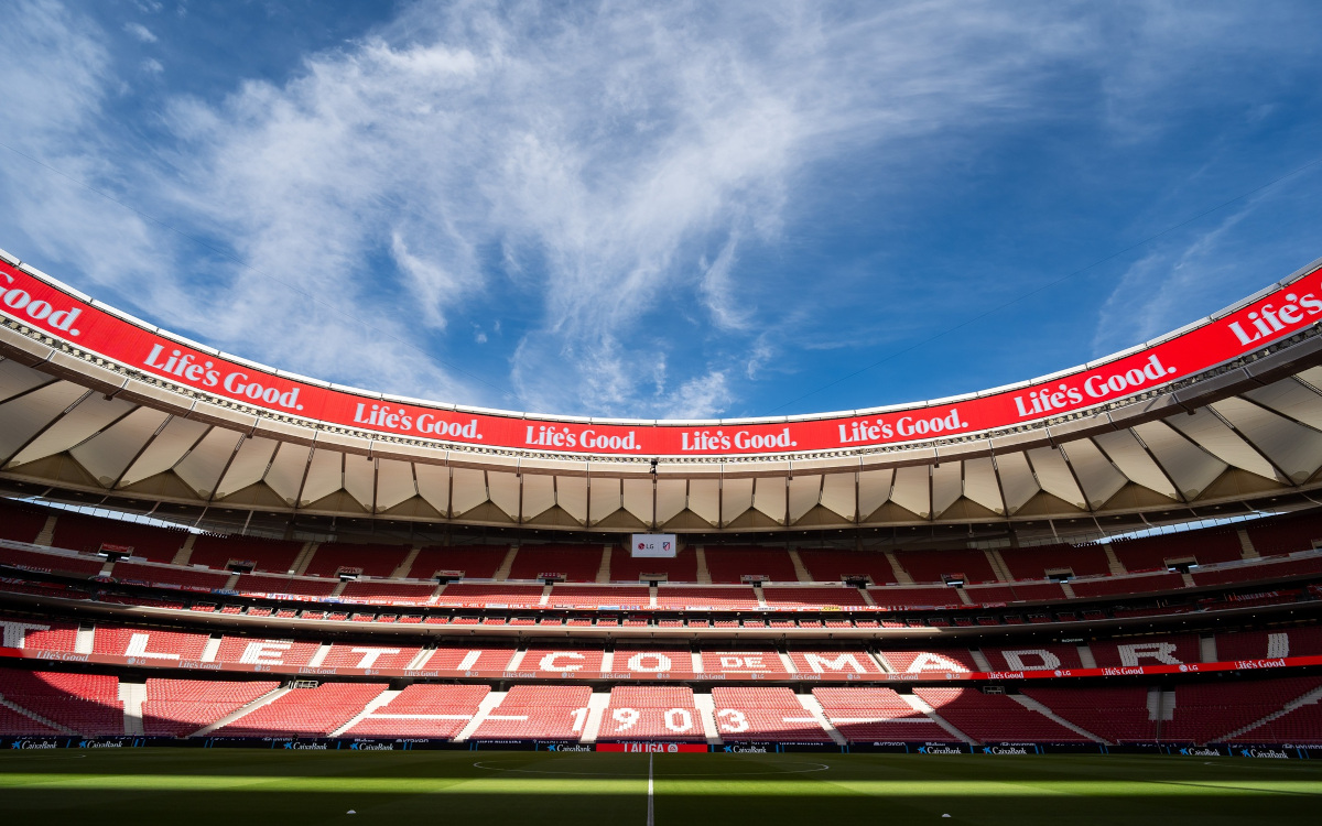 Neue Mesh-LED für das Dach des Estadio Metropolitano (Foto: LG)