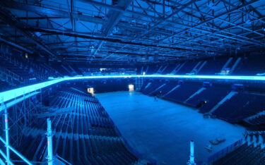 Neues LED-Fascia-Board in der Barclays Arena (Foto: Samsung)