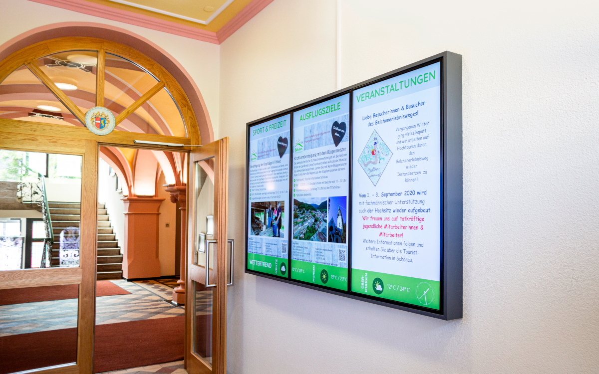 Digital Signage im Rathaus von Schönau (Foto: Schönau)