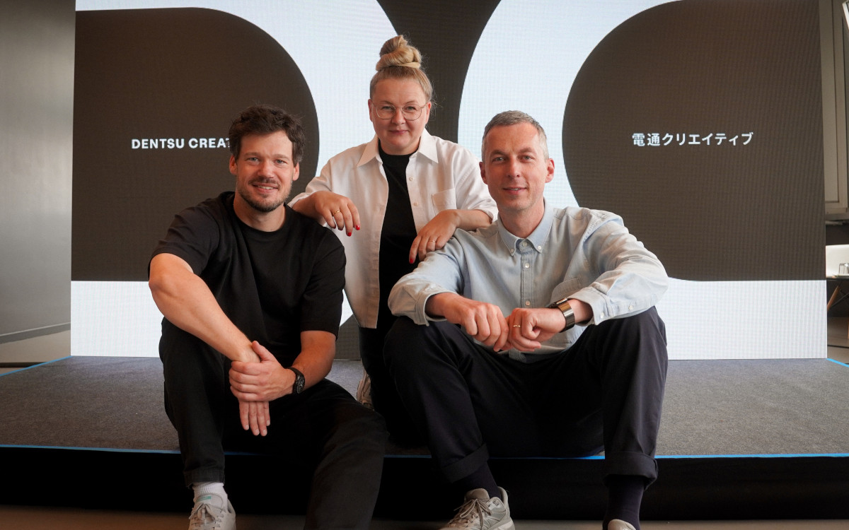 Die Geschäftsführung von Dentsu Creative Germany (von links): Michael Schachtner, Karolin Hewelt und Nils Seger (Foto: Dentsu Creative)