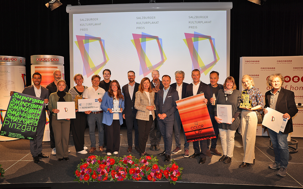 Die Gewinner des 19. Salzburger Kulturplakatpreis (Foto: PROGRESS WERBUNG)