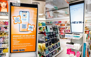 Retail-Media-Screens von Emsu in Müller-Drogerien (Foto: EMSU)
