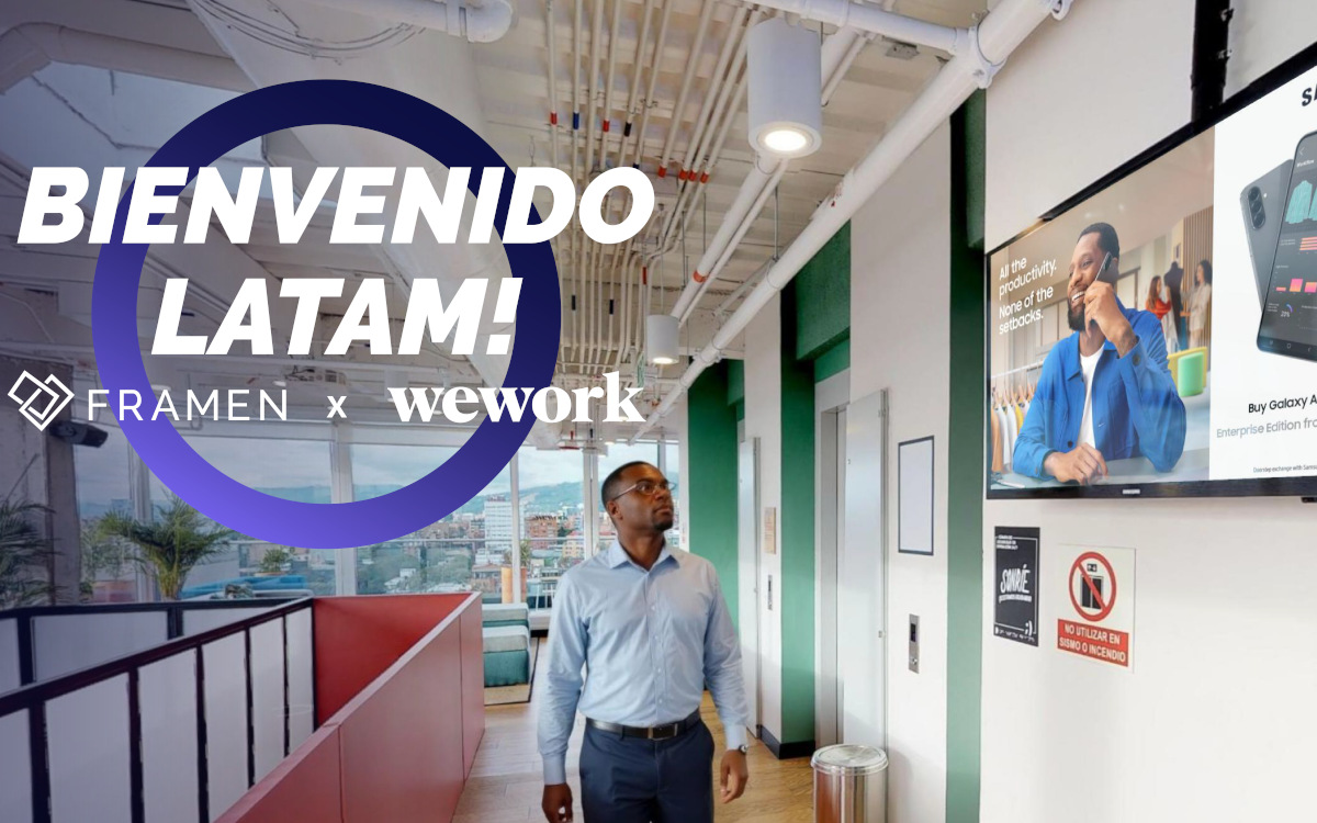 Die Framen-Plattform läuft bald auf Displays in 45 Wework-Offices Lateinamerikas. (Foto: FRAMEN)