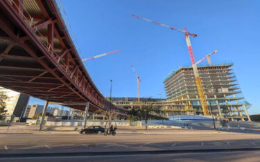 Bauarbeiten für die neue Hall Zero der Fira Gran Via Barcelona (Foto: invidis)