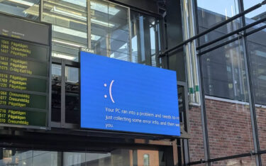BSOD auf einem DooH-Display in Schweden (Foto: invidis)