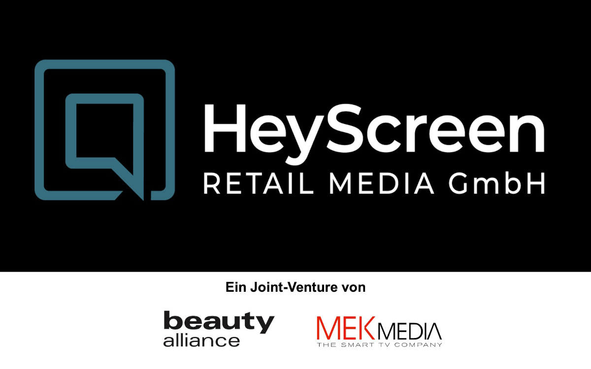 Die Gründung von Hey Screen ist das Ergebnis der Retail-Media-Partnerschaft von MEK Media und Beauty Alliance. (Foto: MEKmedia/Beauty Alliance)