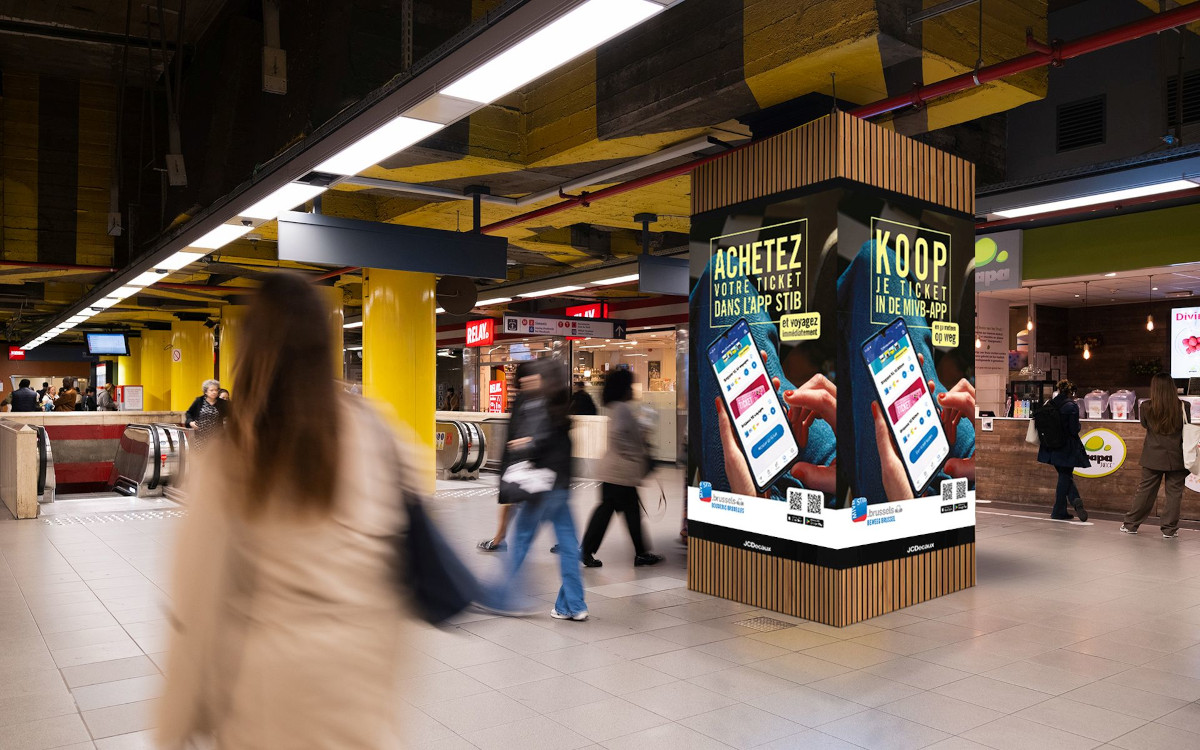 So sollen die neuen Cubes in der U-Bahn Brüssel aussehen. (Bild: JCDecaux)