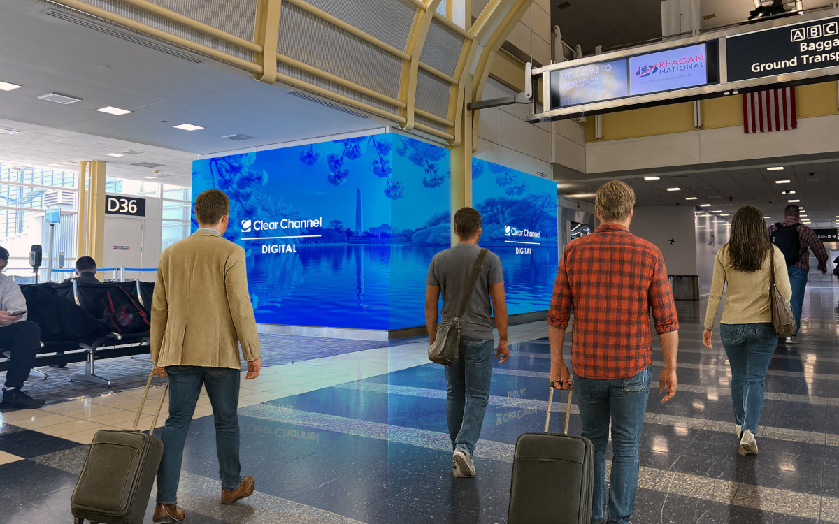 DooH am Reagan Airport von Washington D.C. (Foto : Clear Channel)