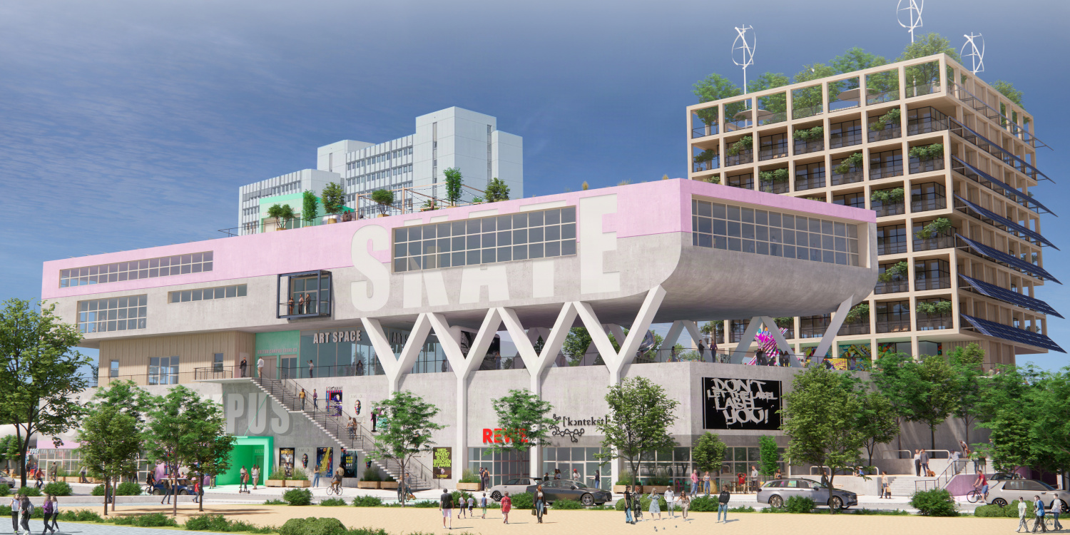 Der zukünftige Kultur Campus Wiesbaden (Visualisierung: 3DELUXE)