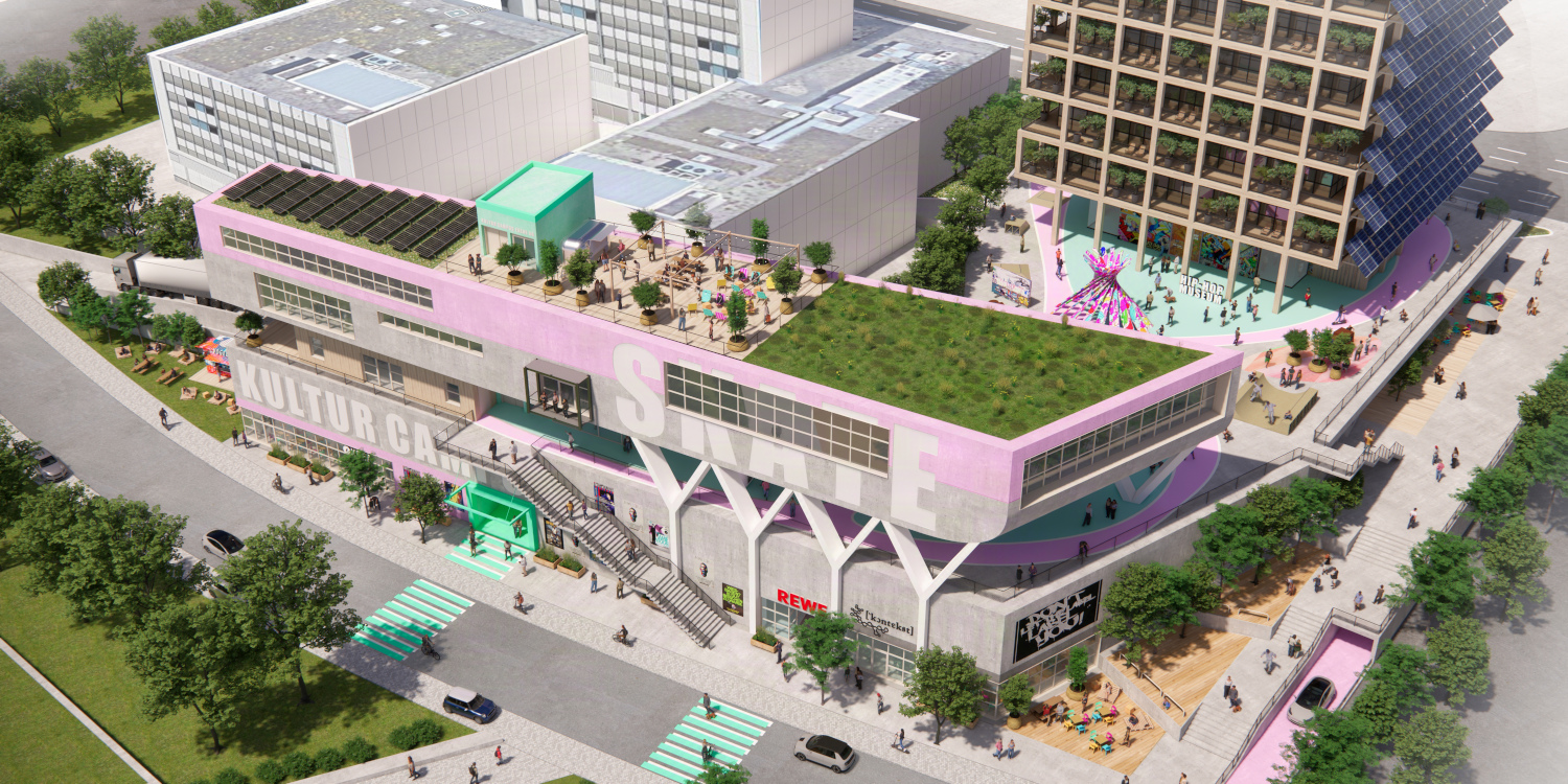 Der zukünftige Kultur Campus Wiesbaden (Visualisierung: 3DELUXE)