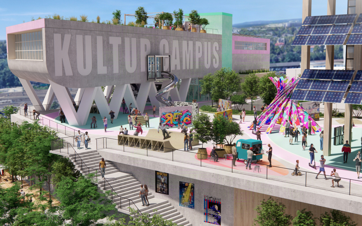 Der zukünftige Kultur Campus Wiesbaden (Visualisierung: 3DELUXE)