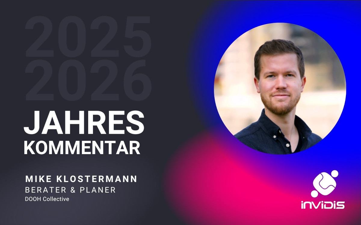 Mike Klostermann vom DOOH Collective im invidis Jahreskommentar 2025/2026 (Foto: Mike Klostermann)