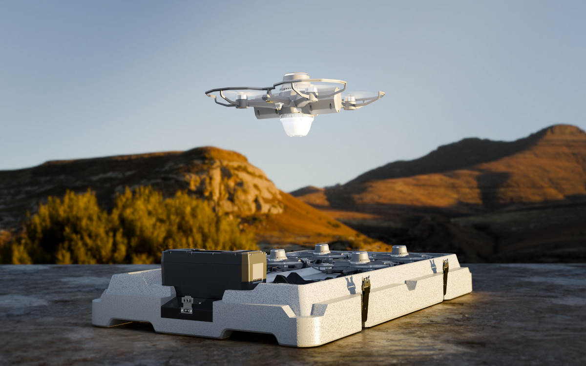 Die Showdrohne Damoda V4 (Foto: LANG AG)