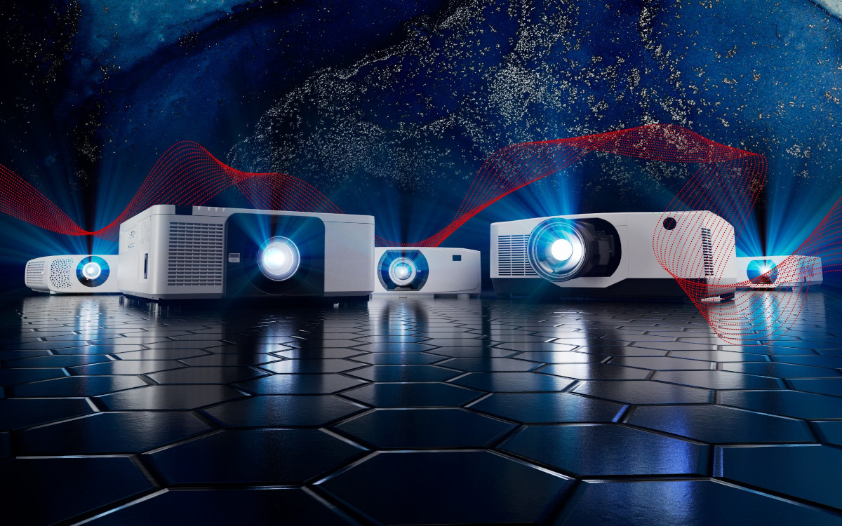 Sharp-Projektorreihe für die ISE 2026 (Foto: Sharp Display Solutions Europe)
