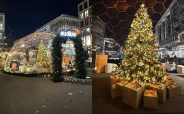 Audible installierte eine begehbare Schneekugel auf dem Schadow-Markt. (Fotos: Wavemaker)