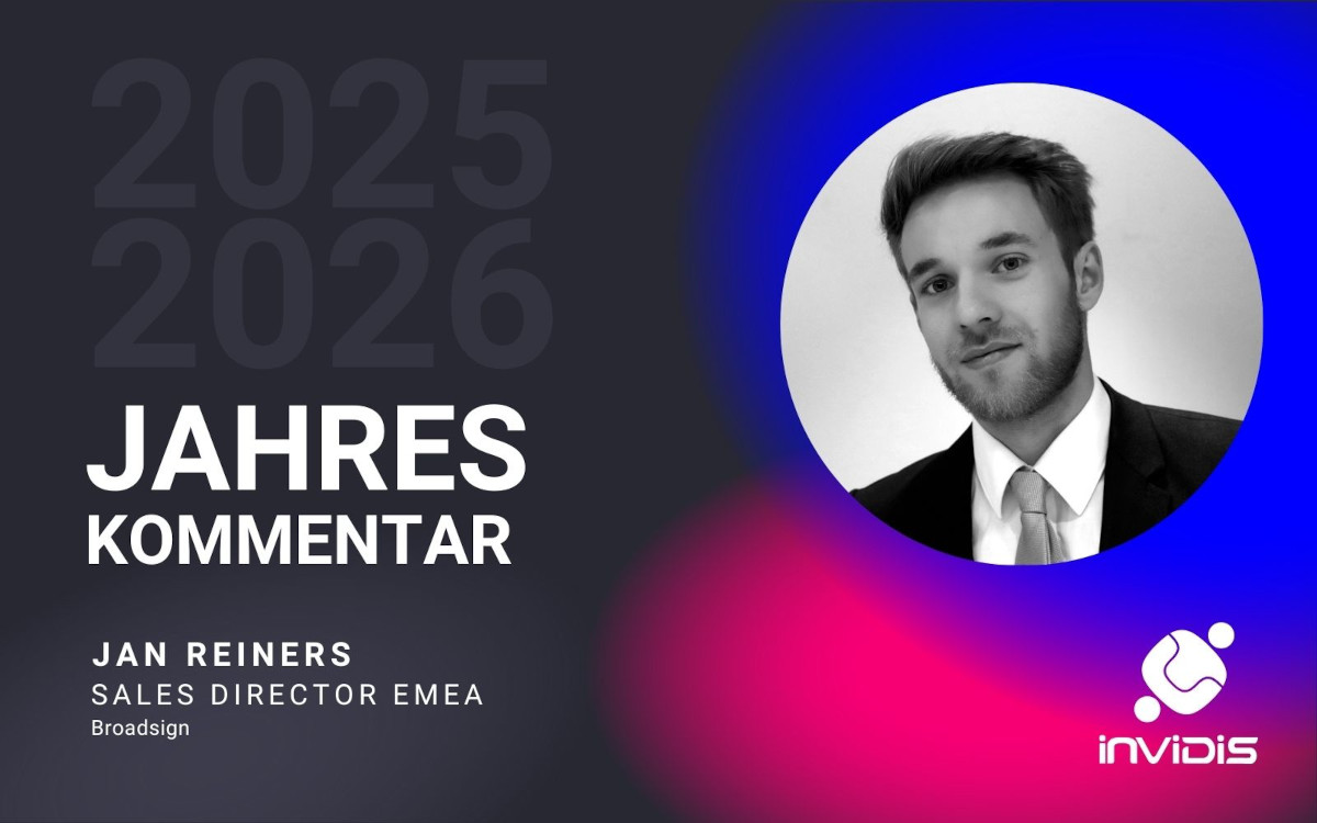 Jan Reiners, Sales Director von Broadsign, im invidis Jahreskommentar 25/26 (Foto: Broadsign)
