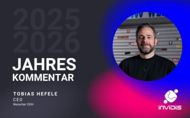 Tobias Hefele, CEO von Weischer OOH, im invidis Jahreskommentar 25/26 (Foto: Weischer.OOH)