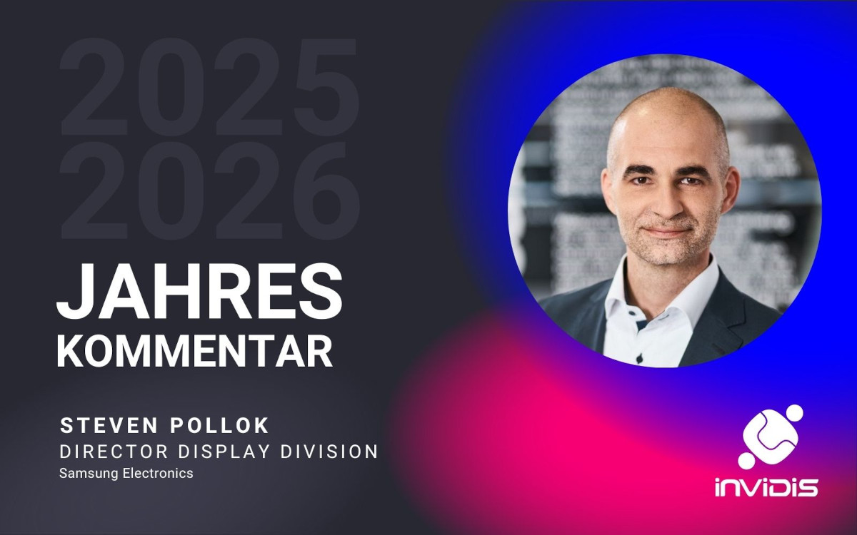 Steven Pollok, Director Display Division bei Samsung Electronics, im invidis Jahreskommentar 25/26 (Foto: Samsung)