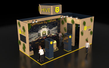 So soll der Hive-Stand auf der ISE aussehen. (Foto: HIVE)