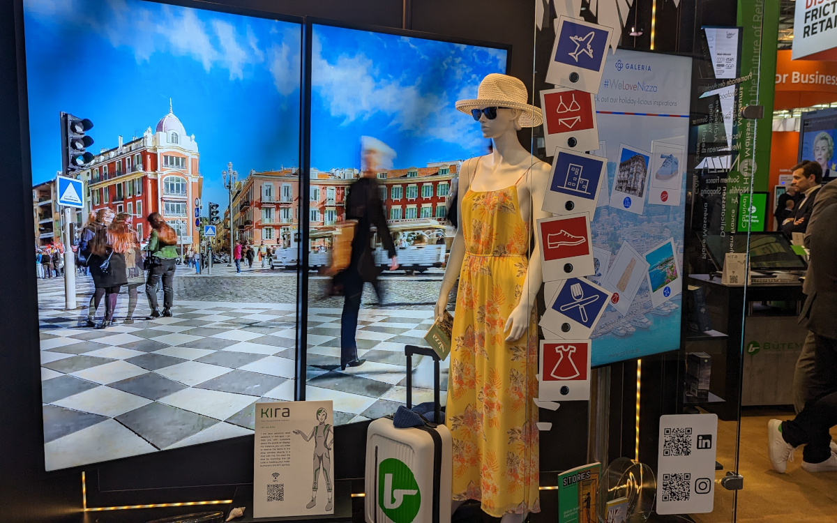 Digital-Signage-Anwendung am Bütema-Messestand aus dem Jahr 2023 (Foto: invidis)