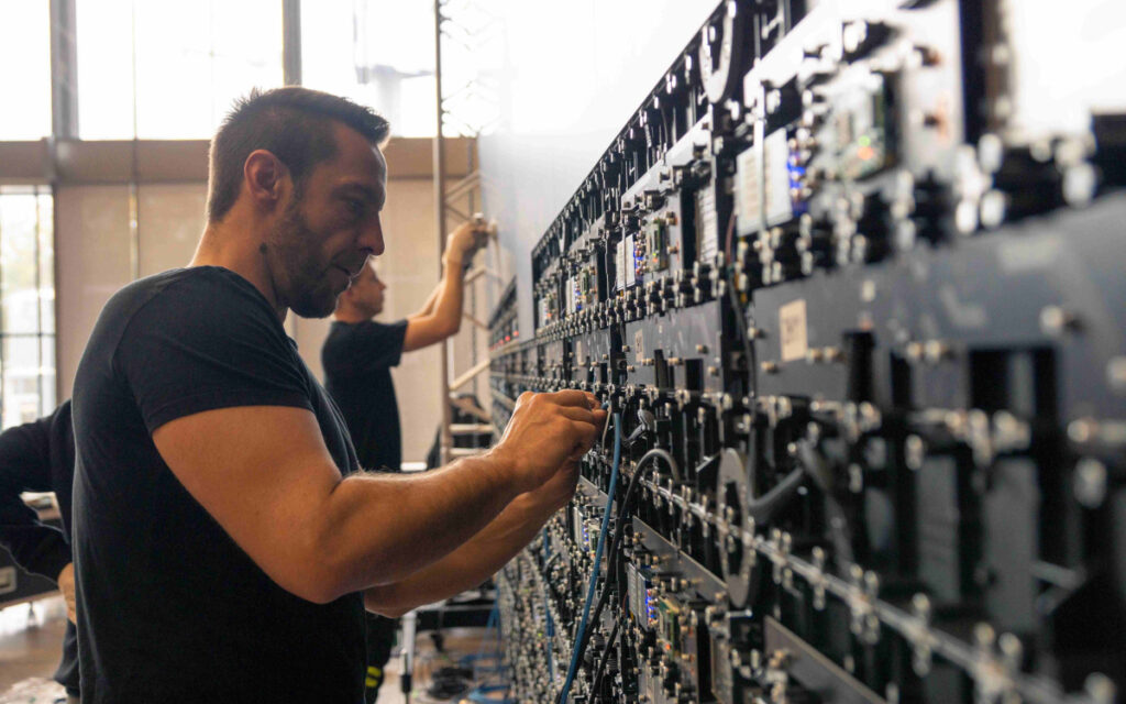 Indoor-LED-Wall im Messe- und Kongresszentrum Ljubljana (Foto: Wallerie