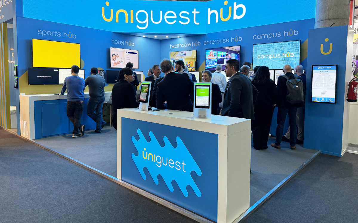 2025 eingeführt, 2026 wieder dabei: Uniguest führt die Plattform Uniguest Hub auf der ISE vor. (Foto: Uniguest)