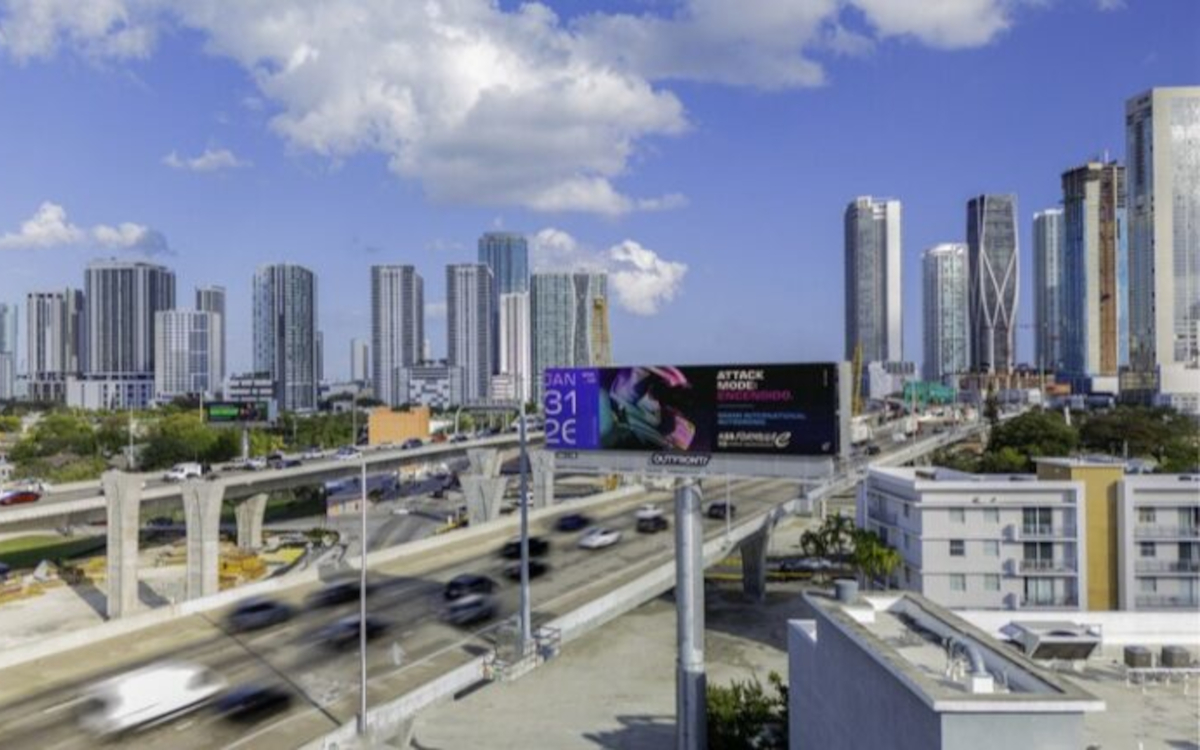 Digitale Billboard-Kampagne in Miami (Foto: Outfront Media)