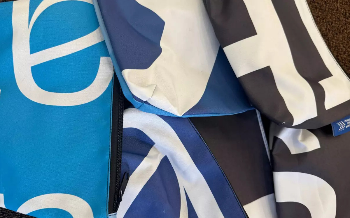 Upcycling-Taschen der ISE (Foto: ISE)