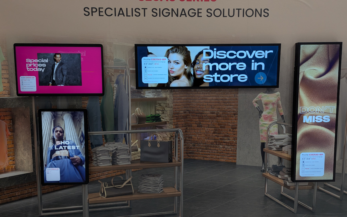 Iiyama-Displays für den Einzelhandel (Foto: invidis)