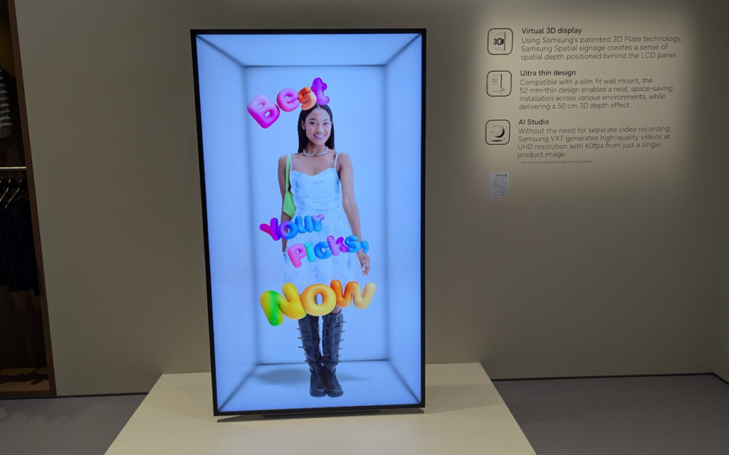 Das erste Spatial-Display, das auf den Markt kommt, hat ein Format von 85 Zoll. (Foto: invidis)