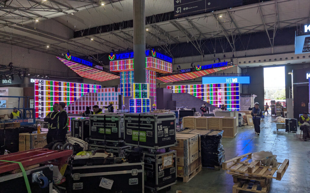 Aufbau der ISE 2026 (Foto: invidis)