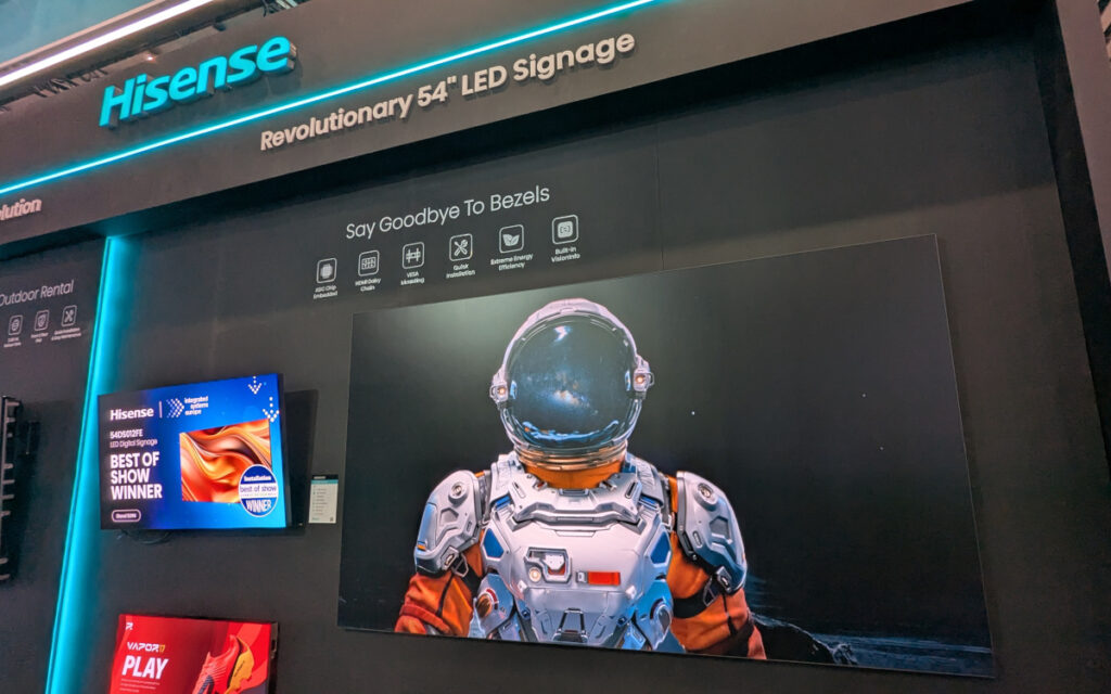Das neue 54-LED-Panel von Hisense mit selbst entwickeltem Chipsatz (Foto: invidis)