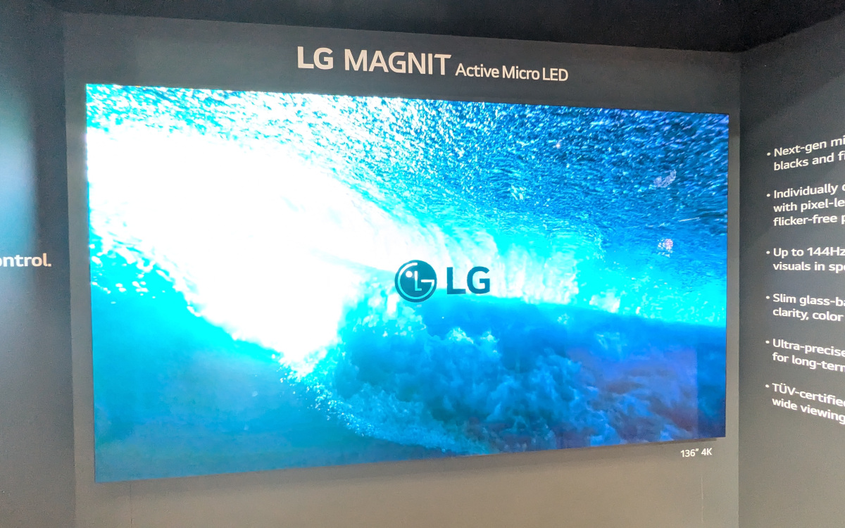 Die Active MicroLED war das Herzstück des LG-Stands. (Foto: invidis)