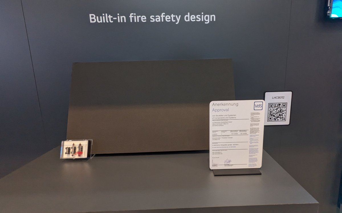 Die neue VdS-zertifizierte LED von LG (Foto: invidis)
