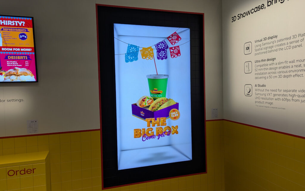 QSR-Promo mit Spatial Display (Foto: invidis)