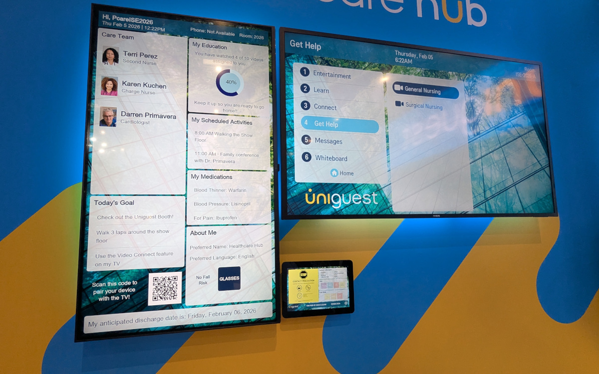 Der "Healthcare Hub" von Uniguest auf der ISE (Foto: invidis)