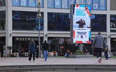 DooH-Installation für Olympische Winterspiele in London (Foto: Ocean Outdoor)