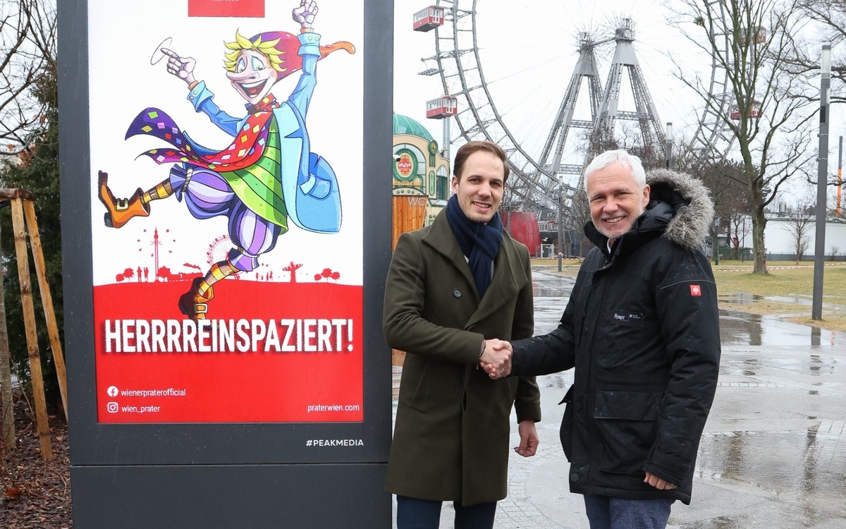 Alexander Ruthner links und Josef Maier bei der Vertragsverlängerung im Wiener Prater. (Foto: Wiener Prater)