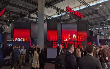 Sharp-Stand auf der ISE 2026 (Foto: invidis)