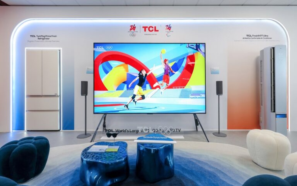 TCL Display- und Home-Technologie in einem eigenen Bereich im Olympischen Dorf von Mailand (Foto: TCL)