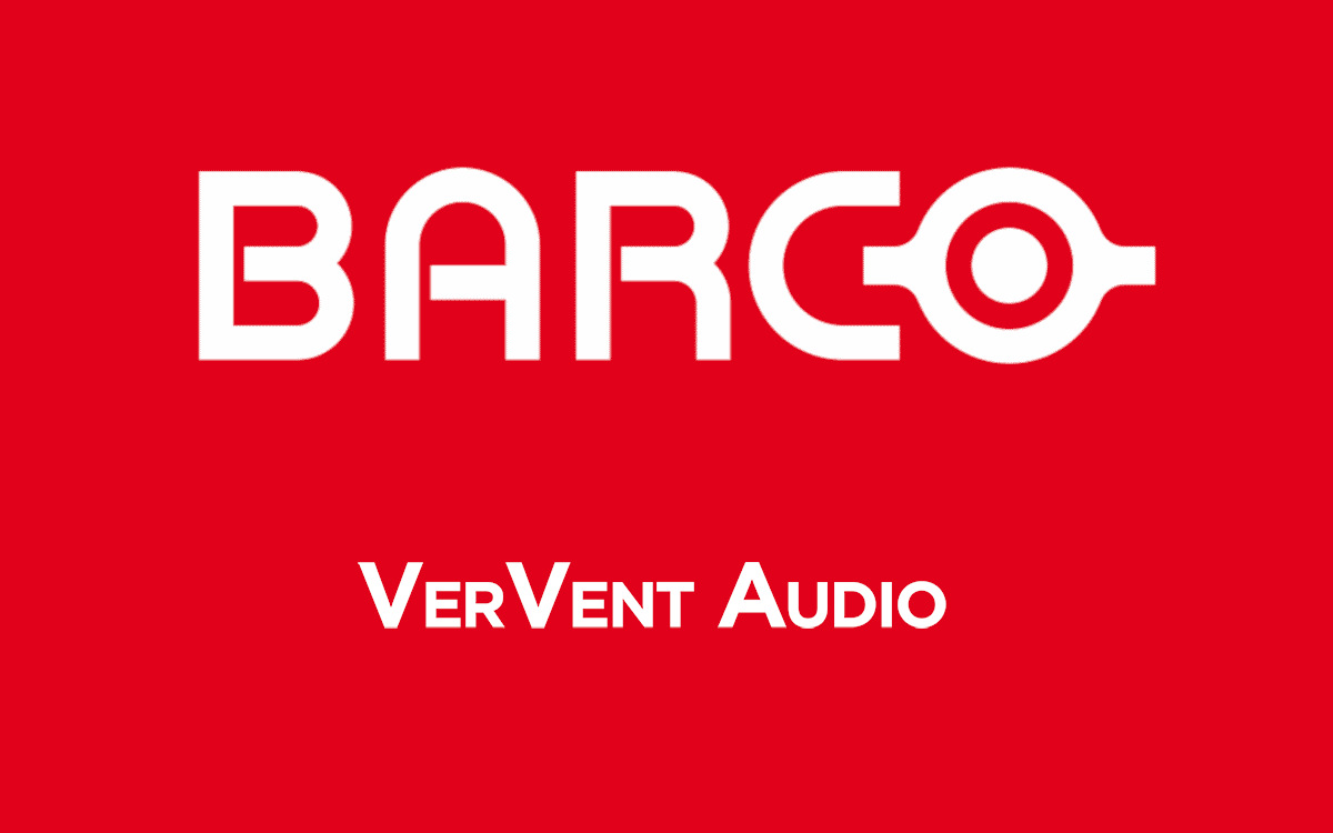 Barco übernimmt Vervent Audio und erweitert sein ProAV-Portfolio. (Logos: barco / VerVent Audio Group)
