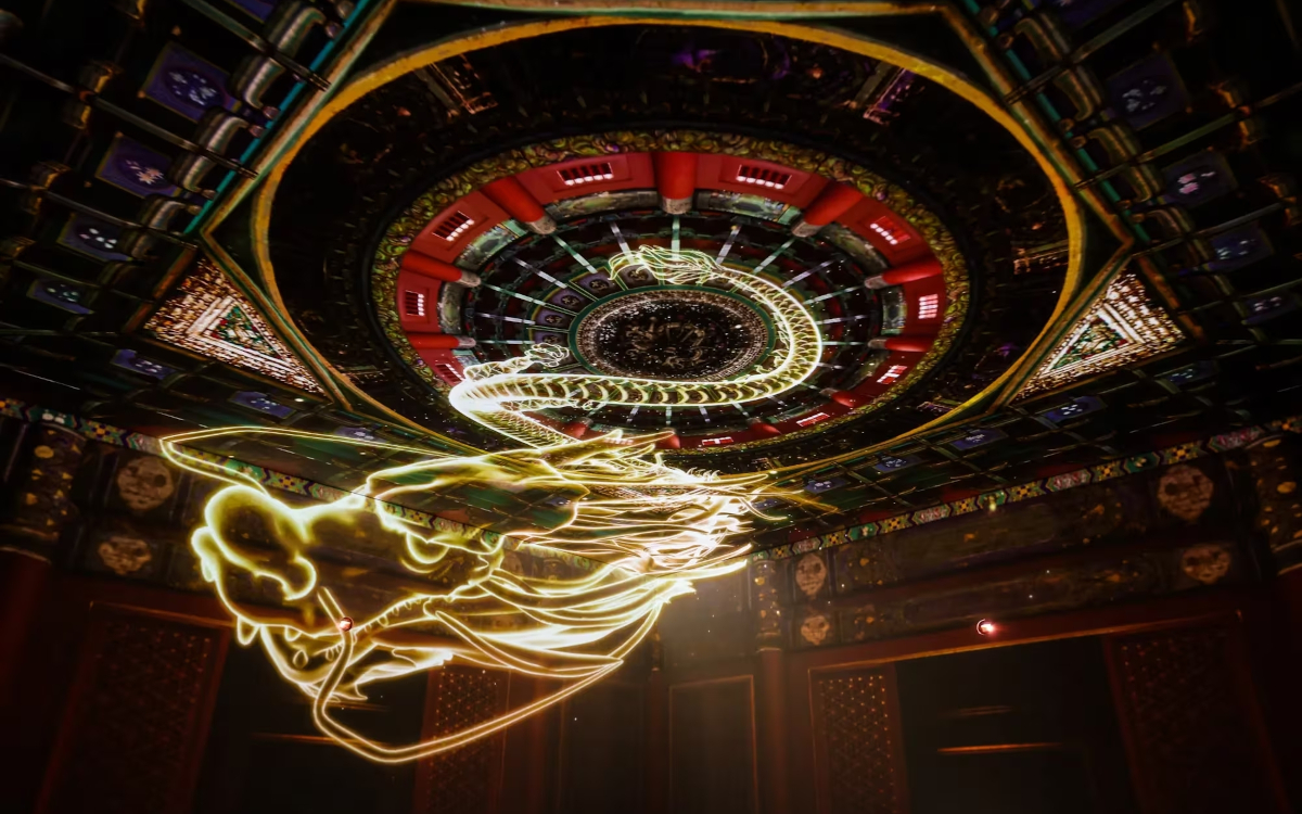 „The Ways in Patterns“ inszenierte die Verbotene Stadt als Projection-Mapping-Ausstellung. (Foto: Barco)